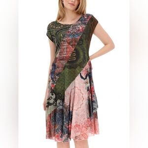 Desigual Rasha Patchwork Retro Dress Sz S